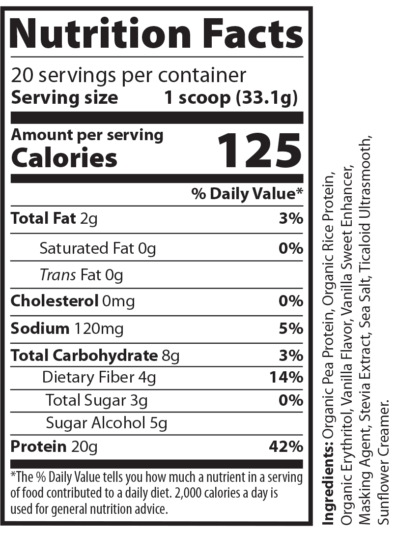 1.5 Lbs Pure Vegan Protein-Vanilla