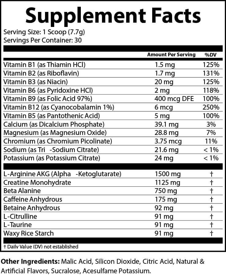 Nitric Shock Pre-Workout (Watermelon)